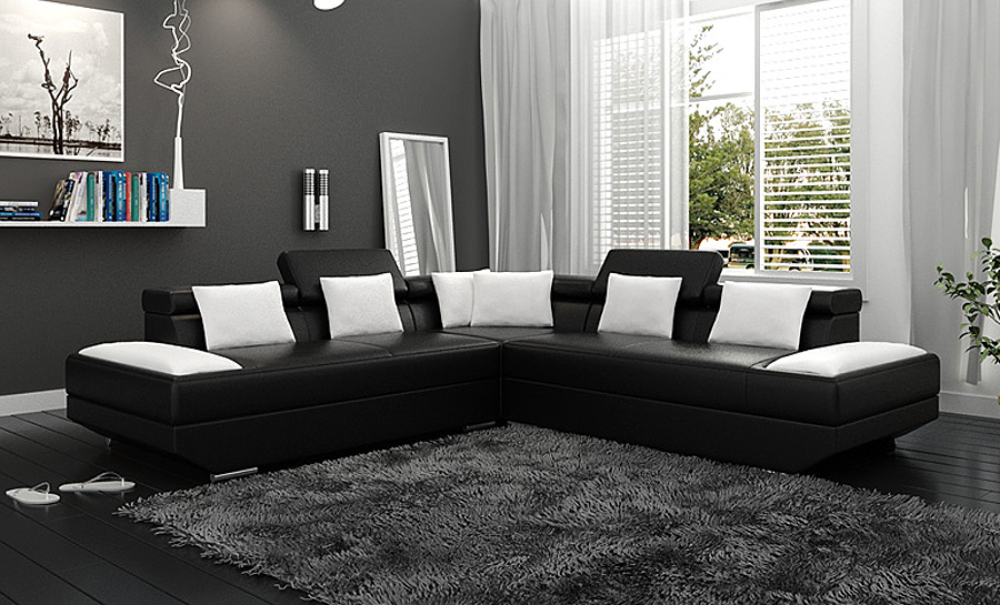 Gwen - L - Leather Sofa Lounge Set